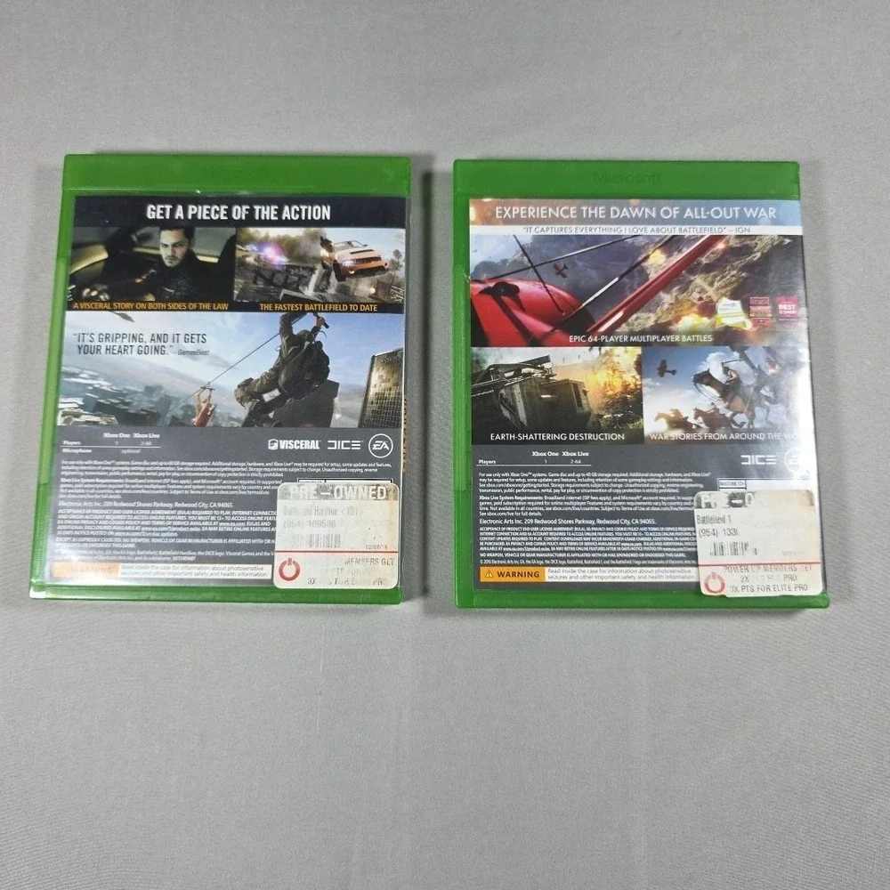 Bundle XBOX ONE Battlefield Hardline, Battlefield 1-‎ 2015,2016 TESTED